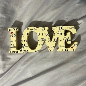 Wooden LOVE sign